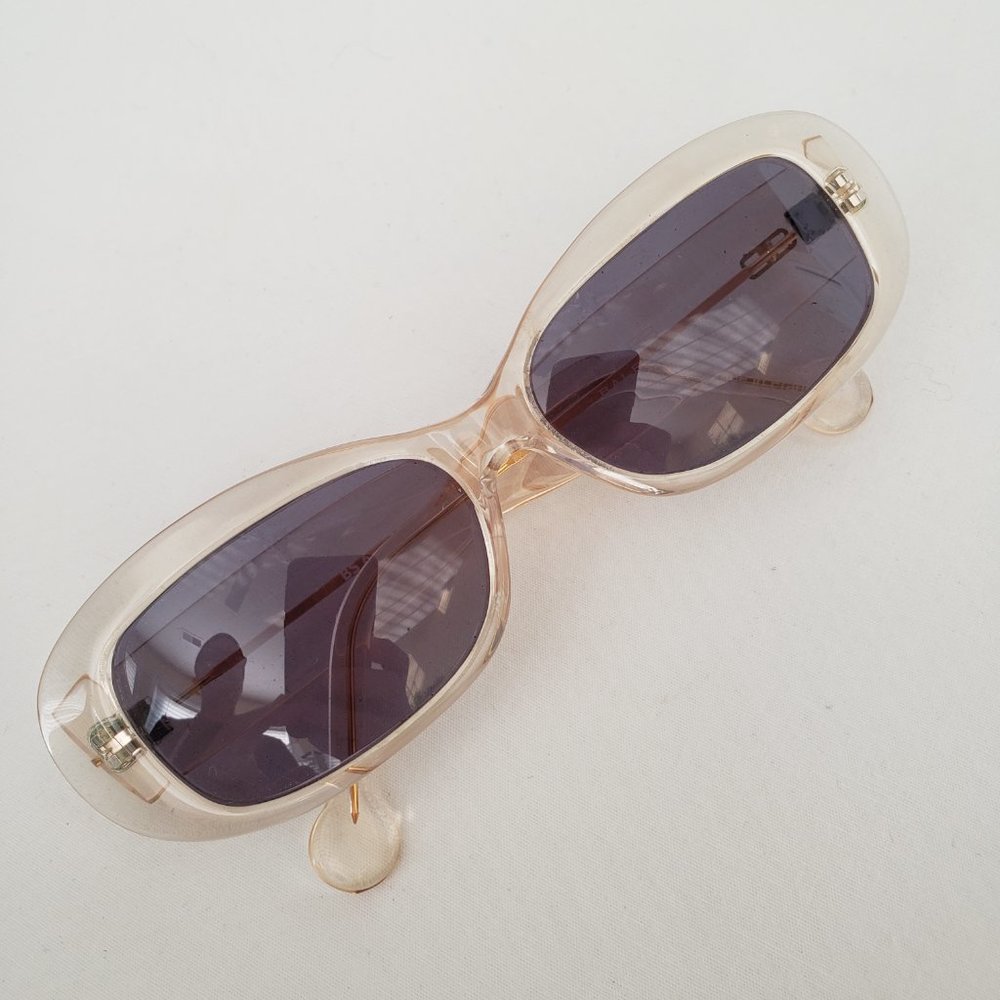 Authentic Vintage BALENCIAGA Sunglasses-Handmade In France-Tan Transparent